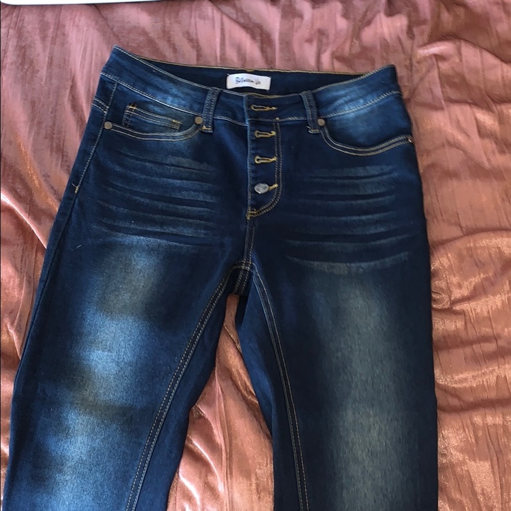High rise skinny jeans